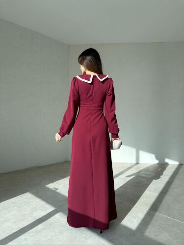 CONRİX Maxi Elbise 7347 - Bordo - 3